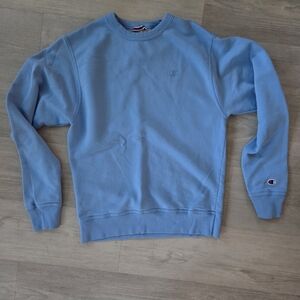 Champion Men's Light Blue Crew Neck Sweatshirt